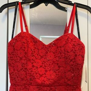 Bright Red Sequined Party Dress from Love Reign